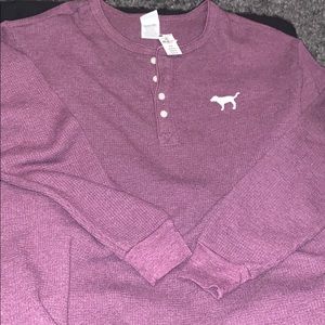 PINK Waffle Knit Pullover